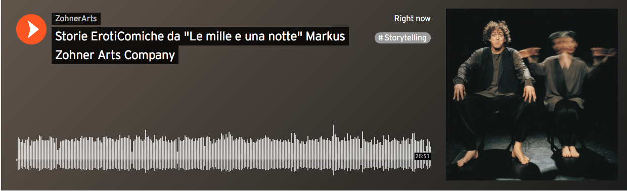 Patrizia Barbuiani e Markus Zohner parlano sulla loro creazione teatrale Storie erotiComiche da "Le mille e una notte", con la quale hanno girato tutto il mondo.