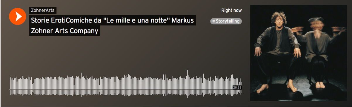 Patrizia Barbuiani e Markus Zohner parlano sulla loro creazione teatrale Storie erotiComiche da "Le mille e una notte", con la quale hanno girato tutto il mondo.