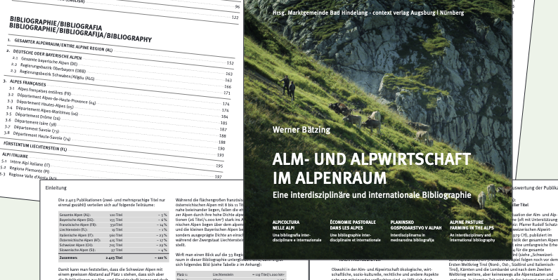 Bätzing, Alm- und Alpwirtschaft im Alpenraum